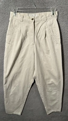 Pantalones chinos Geoffrey Beene Sport Essentials denim con bolsillo cortado para mujer 6 beige Foto 1 de 4