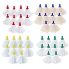 Mop Heads Big White Disposable Mops Refills For PUSH & SCREW Fit Handles