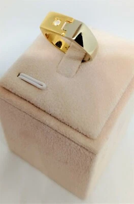 Anillo Oro Blanco Amarillo 18K 750 Diamante Verdadero Hombre Mujer Bague Or - Imagen 1 de 4