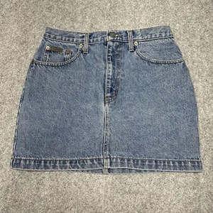 Vintage Calvin Klein Denim Skirt Women's Size 9 Medium Wash 90s Classic Preppy - Picture 1 of 9