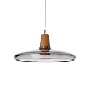 Glass Pendant Light Kitchen Bar Lamp Ceiling Chandelier Lighting GU10 Smoke 32CM - Picture 1 of 8