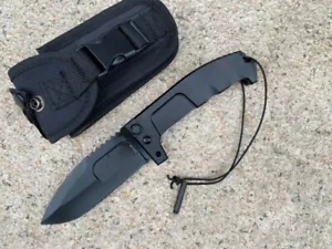10'' New N690 Steel 5MM Blade T6061 Aluminum Handle Tactics Folding Knife ER10 - Picture 1 of 7