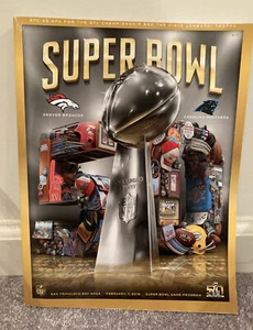 SUPER BOWL 50 OFFICIAL GAME PROGRAM MAGAZINE DENVER BRONCOS CAROLINA PANTHERS - Picture 1 of 3