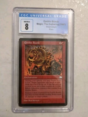 Goblin Bomb Weatherlight MTG Magic Reserved List Ron Spencer CGC 8 - Image 1 of 2