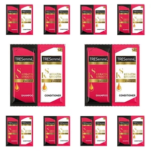 Tresemme Keratin Smooth Shampoo With Argan Oil & Conditioner 14ml-Pack of 10 - Picture 1 of 4