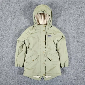 Patagonia Sherpa Insulated Isthmus Parka Olive Green Girls Small 7-8 Sy# 68101 - Picture 1 of 9