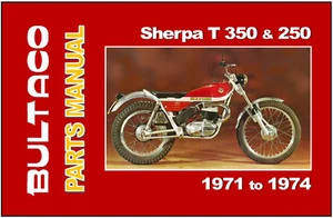 BULTACO Parts Manual Sherpa T 250 350 Trials 1971 1972 1973 1974 Spares Catalog - Picture 1 of 6