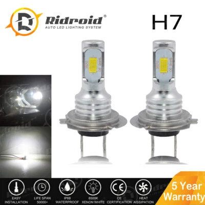For Yamaha YZF-R6 YZF-R1 White H7 LED Motorcycle Headlight Bulbs Kit 2PCS - Image 1 of 4