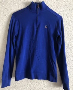 Boy's Ralph Lauren 1/4 Zip Size M (10-12) Blue - Picture 1 of 9