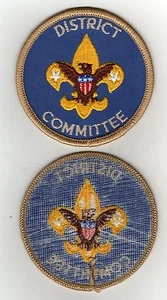 District Committee Position Patch, Plastic Over Gauze Backing, Mint! - Picture 1 of 1