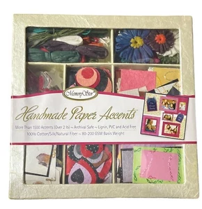 Over 1500 pieces Handmade Paper Accents Box by Memory Stor Card Making Scrapbook - Picture 1 of 3