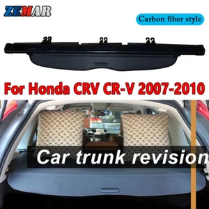 Rear Trunk Cargo Cover For Honda CRV CR-V 2007-2010 Security Shield Shade Black - Picture 1 of 6