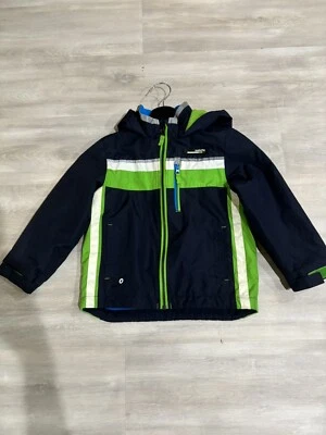 男孩 London Fog 夹克 S 码海军蓝和绿色 — 第 1/4 张图片