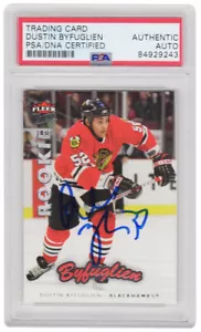 Dustin Byfuglien Signed Blackhawks 2006-07 Fleer Ultra RC Card #204 -PSA Slabbed - Picture 1 of 2