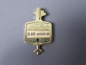 B160 Vintage 1969 Corgi With 911 UK Marcos XP Key Gold Metal - Picture 1 of 2