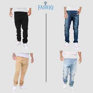 Men Cotton Jogging Elastic Pant Low Crotch Drawstring Baggy Twill HipHop Trouser - Picture 1 of 15