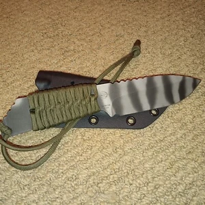 Strider Knives MFS Tiger Stripe Fixed Blade - OD Green Cord w/ Kydex Sheath - Picture 1 of 5