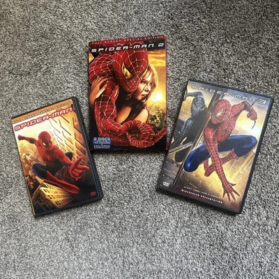 3x DVD Collection! Spider-Man Spider-Man 2  Spider-Man 3 - Image 1 of 2