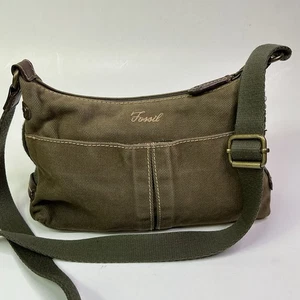 Fossil kleine olivgrüne Denim Crossbody Umhängetasche SL3754 - Bild 1 von 8