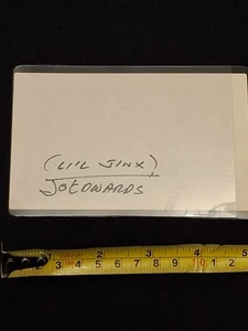 JOE EDWARDS SIGNED AUTOGRAPHED 3x5 INDEX CARD CARTOONIST LIL JINX - Picture 1 of 2