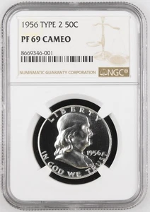 1956 PP Franklin Half Dollar T2 NGC PF-69 CAMEO - Bild 1 von 2