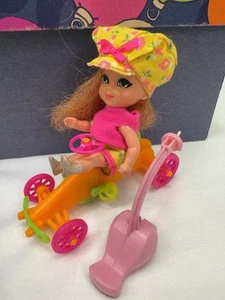 Vintage Mattel Liddle Kiddles SKEDIDDLE Anabelle Autodiddle Doll, Hat, Car 1967 - Picture 1 of 14