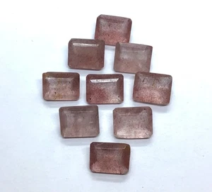 Quartz Octagon Natural Pink Strawberry Cut AAA Loose Gemstone For Making Jewelry - Picture 1 of 8