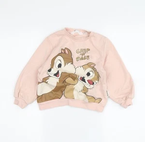 H&M Girls Pink Chip and Dale Pullover Sweatshirt Size 6-7 - Picture 1 of 12