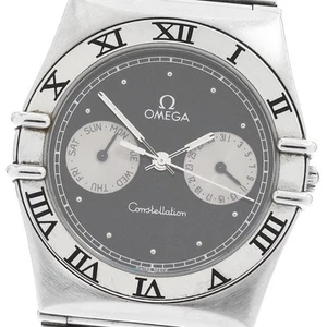 Reloj de cuarzo para hombre OMEGA Constellation día fecha esfera negra/plateada_895017 - Imagen 1 de 6