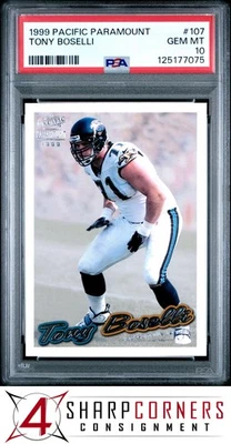 1999 PACIFIC PARAMOUNT #107 TONY BOSELLI HOF POP 1 PSA 10 - Image 1 of 3