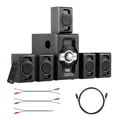 Sistema di altoparlanti audio acustico 5.1 Bluetooth 6 home theater suono surround NUOVO - Immagine 1 di 4