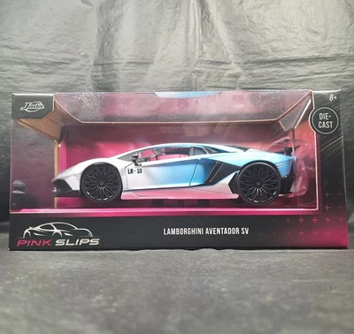 Jada 2025 1/24 Rosa Slips Azul Lamborghini Aventador SV NUEVO ENVÍO GRATUITO  Foto 1 de 4