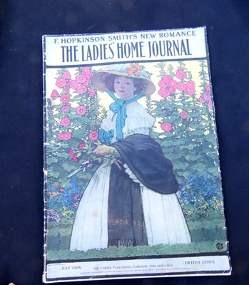 LADIES HOME JOURNAL Magazine May 1906 - Victorian Cover Art Women in Garden - Image 1 of 2