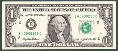 1993 $1 FRN NEW YORK - "BC" BLOCK - SN B 40908230 C - UNC - Image 1 of 2