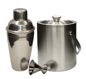 Home Brew Ohio Stainless Steel Cocktail Shaker 500ml, Double Walled Ice Bucket, - Picture 1 of 10