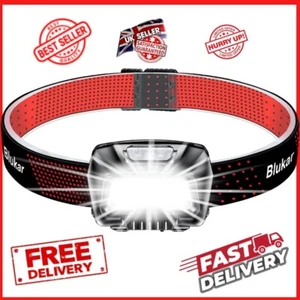 Blukar Head Torch Rechargeable, 2000L Super Bright Headlamp Waterproof Headlight - Picture 1 of 12