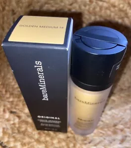 Bare Minerals~Original Liquid Mineral Foundation w/SPF 20 Golden Medium 14 NIB - Picture 1 of 2