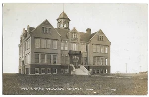 Postal de Warren, Minnesota 1918 RPPC, North Star College - Imagen 1 de 3