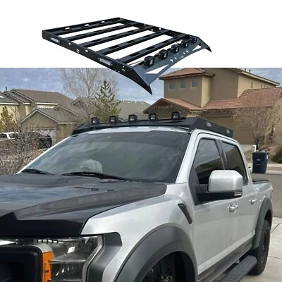 VIJAY Steel Roof Rack Luggage Carrier W/LED Lights For 2009-2014 Ford F150 - Image 1 of 4