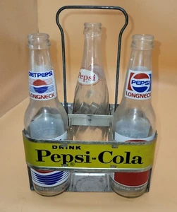 Pepsi Cola Aluminum 6 Pack Bottle Holder Crate~Drink Pepsi~Late 1950’s - Picture 1 of 9