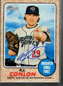 B3776- 2017 Topps Heritage Minors Real One Autographs #ROAPC P.J. Conlon Auto - Picture 1 of 2