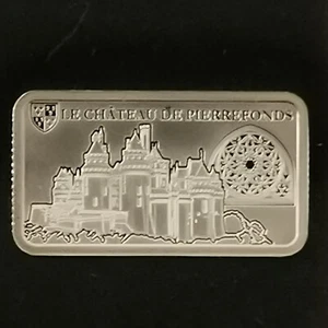 LINGOT ARGENT 999 °/°° 2.5 G LE CHATEAU DE PIERREFONDS / DU PATRIMOINE / SILVER - Imagen 1 de 5