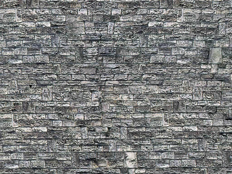 Vollmer 47367 Scale N Cardboard: Gray Stone Wall - 250x125 mm - Image 1 of 1