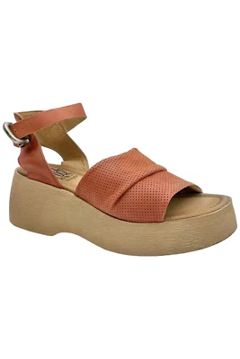 Miz Mooz Leather Platform Sandals Rust - Image 1 of 3