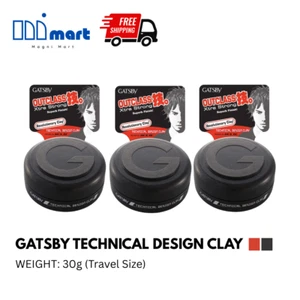 3 x Gatsby Technical Design Hair Clay 30g FREE SHIPPING - Picture 1 of 3
