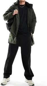 Abercrombie &Fitch The A&F Ultra Collection Hooded Parka Coat Olive Green Size S - Picture 1 of 13