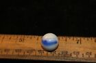 Vintage Early Machine Made Marble Blue White Swirl