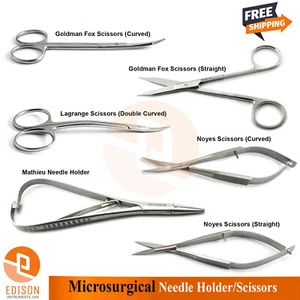 Microsurgical Needle Holder Suture Cutting Tissue Scissors Supercut Shears - Picture 1 of 7