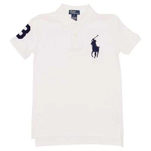 Polo Ralph Lauren Boys Classic Fit Cotton Mesh Polo Shirt (7 (48-55 lbs), White) - Picture 1 of 4