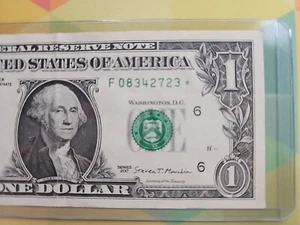 Star Note One Dollar Bill Atlanta Georgia F Block Serie 2017 - Bild 1 von 3